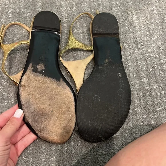 Gucci sandals - gold - Picture 5 of 5